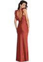 Dessy Group Ruffle Trimmed Open-Back Maxi Slip Dress - 8219 Scoop Bridesmaid Dress - thumbnail - 1