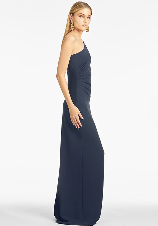 Sachin & Babi Cece Gown - Navy One Shoulder Bridesmaid Dress - 6