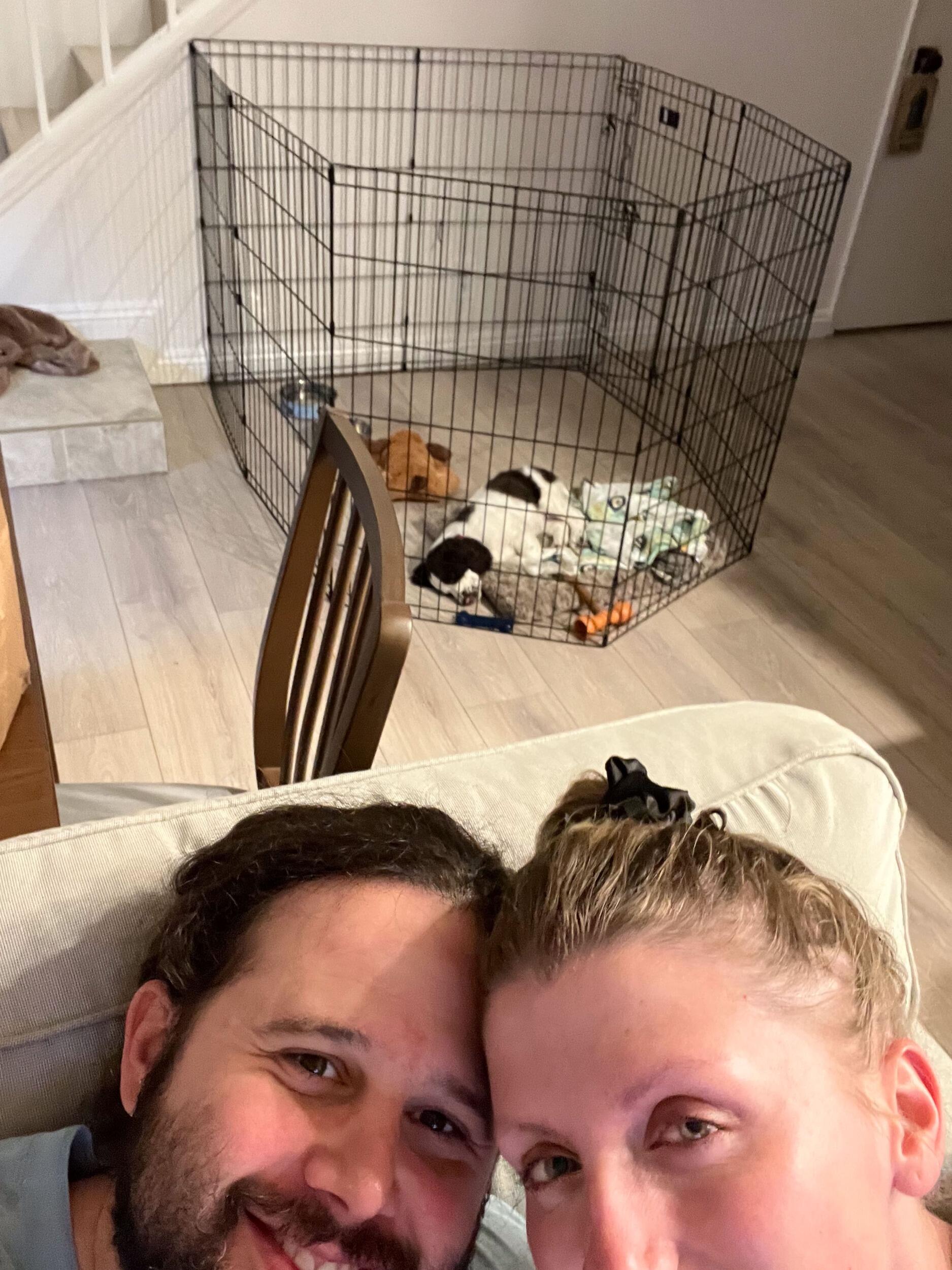 One week at home.