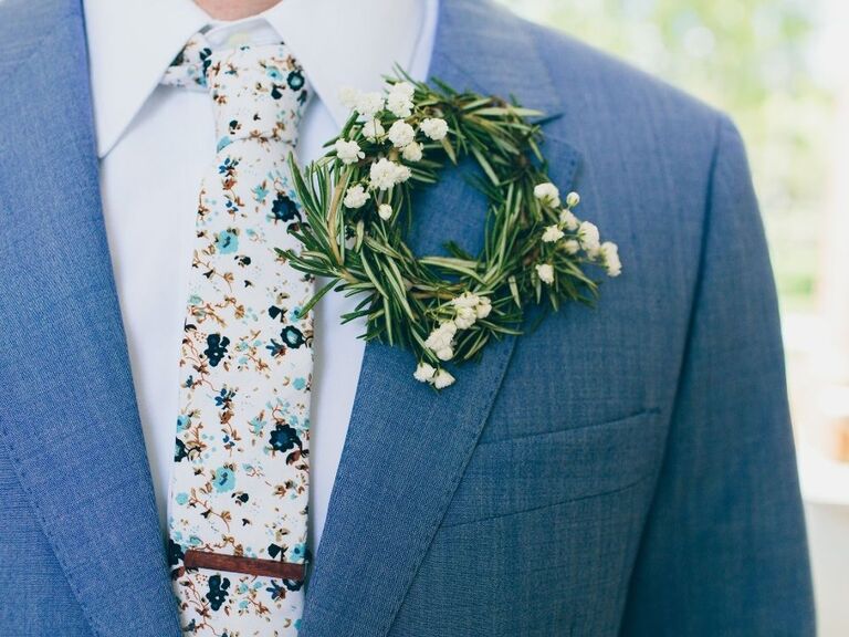 rosemary wreath boutonniere