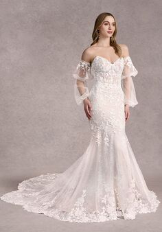 Adrianna Papell Platinum 31257 Trumpet Wedding Dress