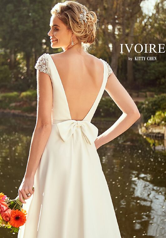 IVOIRE by KITTY CHEN PEYTON, V2013 Sheath Wedding Dress - 4