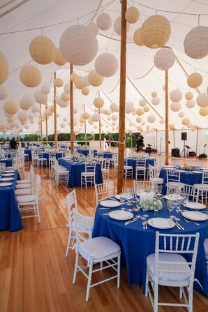 Blue Reception Decor