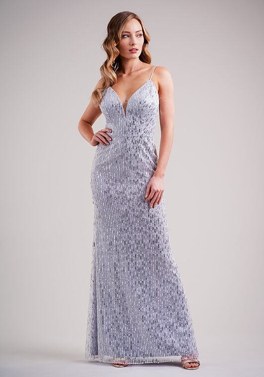 Belsoie Bridesmaids by Jasmine L224010 V-Neck and Plunge Bridesmaid Dress - 3