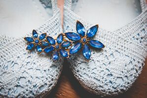 Something Blue Flats and Flower Clip
