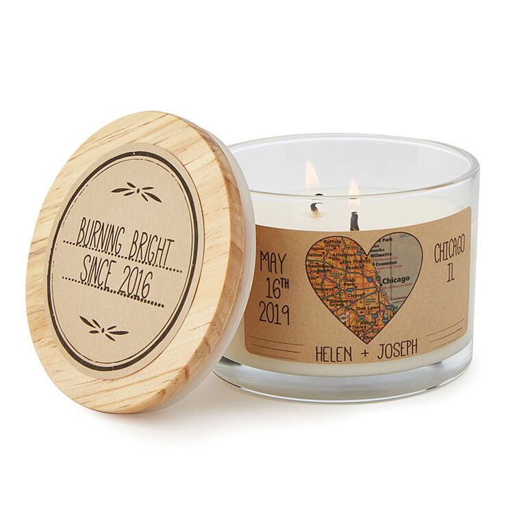 Burning Bright Since candle gift for parents anniversary