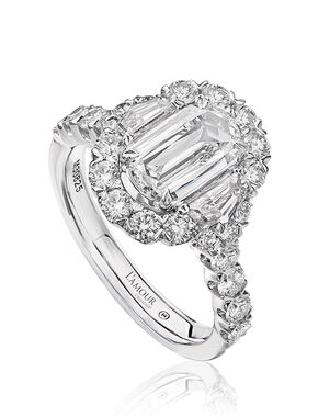 Christopher Designs Elegant Emerald, Oval Cut Engagement Ring