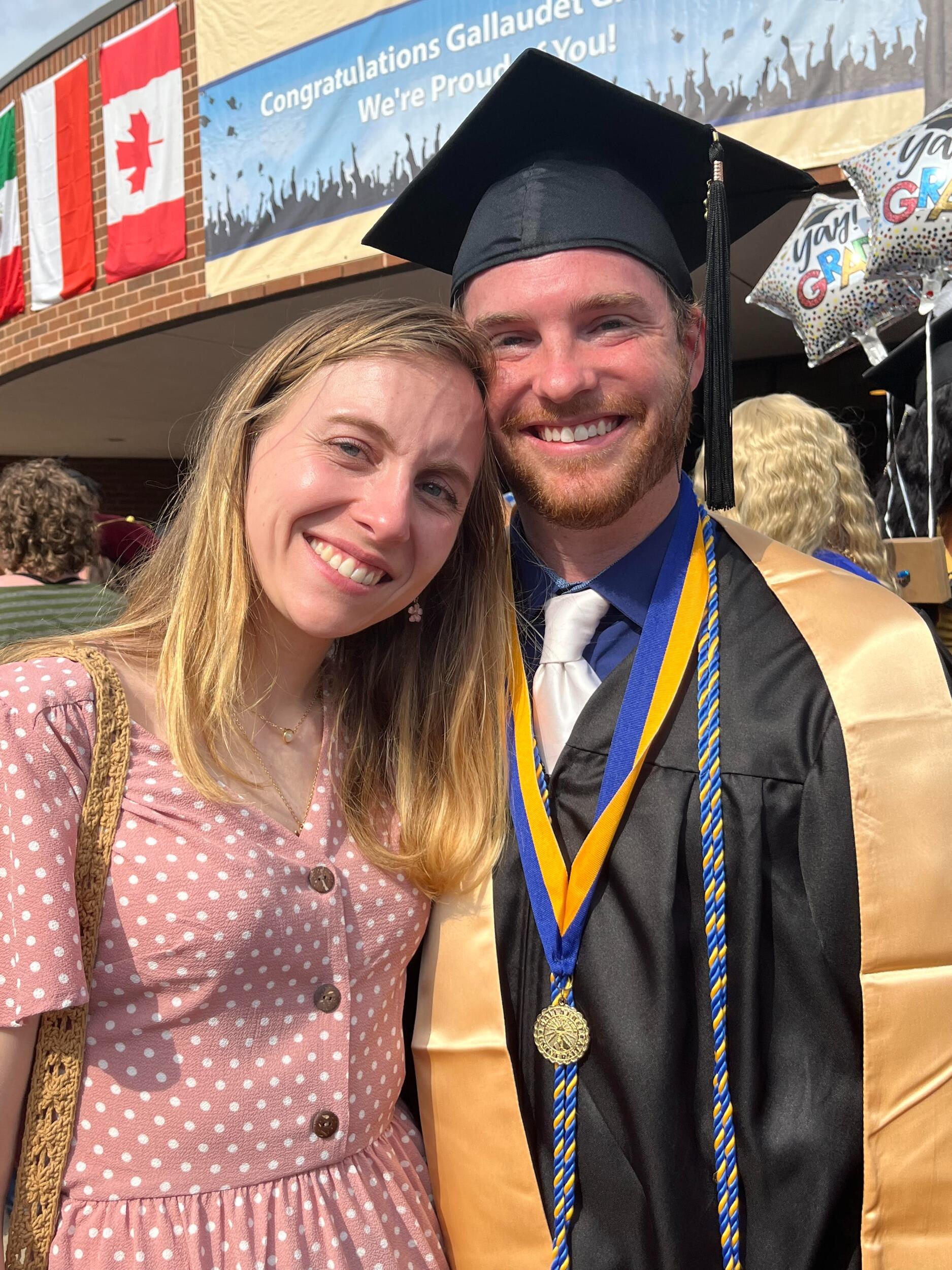 Our shared experienced of our future horizon as we graduated Gallaudet on the same day. 