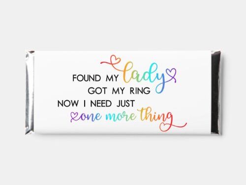 Found My Lady LGBT Wedding Be My Bridesmaid Hershey Bar Favors