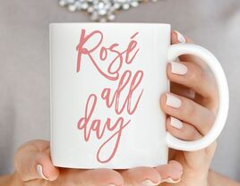 Rosé All Day coffeemug from Amazon Handmade