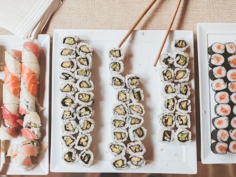wedding menu sushi