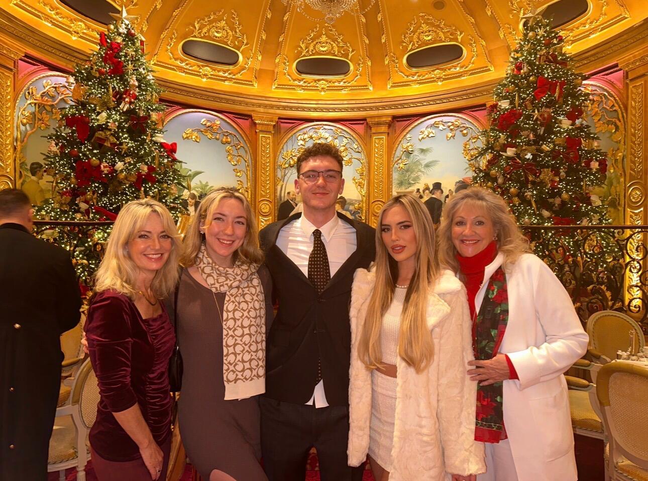 Christmas morning at the Ritz Carlton for high tea.