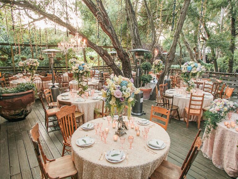 Fairytale-themed garden reception