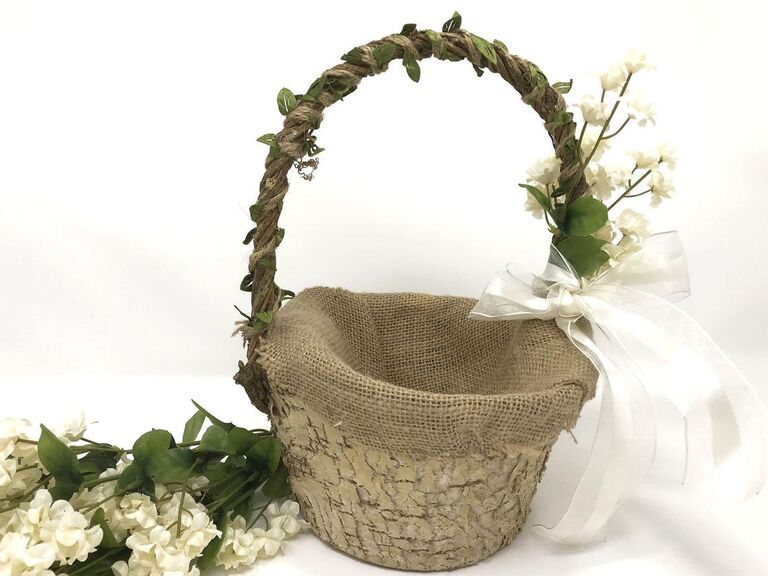 rustic country flower basket