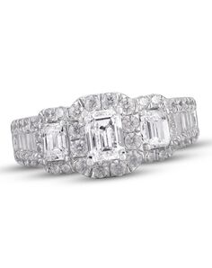 Kay Jewelers Unique Emerald Cut Engagement Ring