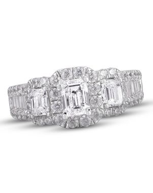 Kay Jewelers Unique Emerald Cut Engagement Ring