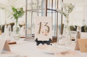 Simple and Romantic Table Numbers