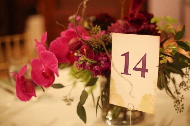 Pink Orchid Centerpieces
