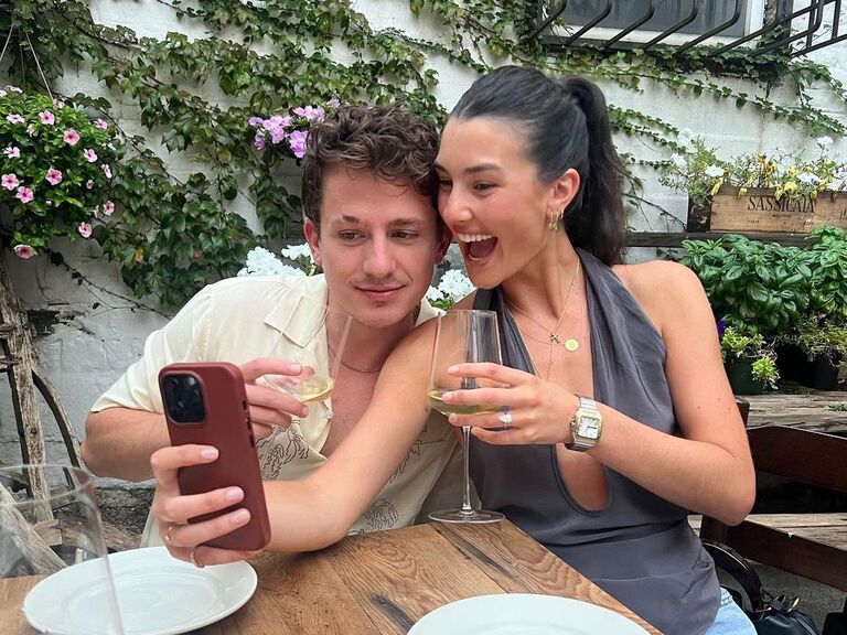 Charlie Puth engagement photo with girlfriend Brooke Sansone