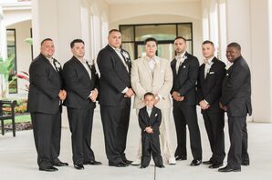 Black and Neutral Groomsmen Tuxedos