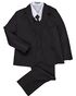 Little Tuxedos "Mason" Kids Black Suit (5-Piece Set) Flower Girl Dress and Ring Bearer Outfit - thumbnail - 1