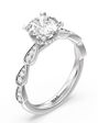 With Clarity Unique Emerald, Round, Oval Cut Engagement Ring - thumbnail - 2