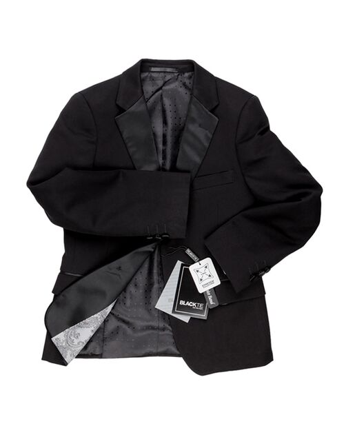 BLACKTIE "Kingston" Black Tuxedo (5-Piece Set) Flower Girl Dress and Ring Bearer Outfit - 7