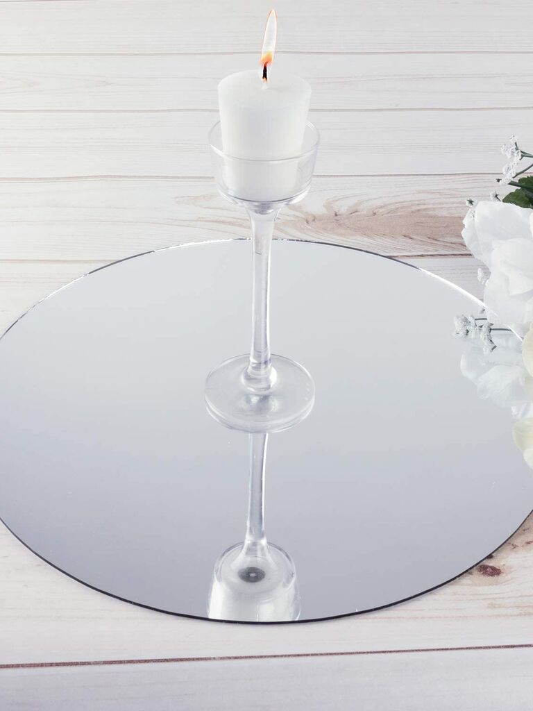 Super Z Outlet mirror wedding centerpieces