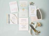 Gold foil wedding invitations 