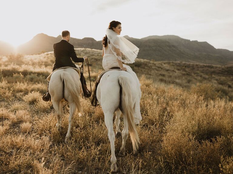 disney themed wedding white horses