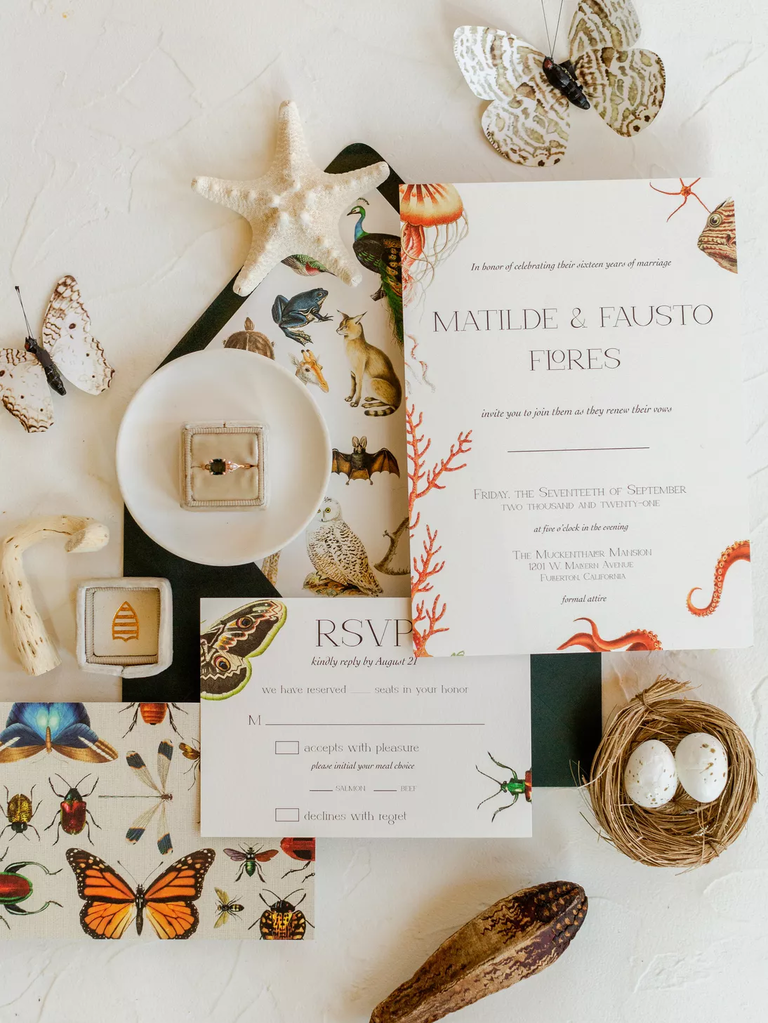 Vow renewal wedding invitation stationery suite