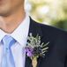 Lavender and Black Currant Boutonniere