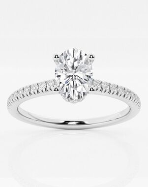Grown Brilliance Oval Cut Engagement Ring