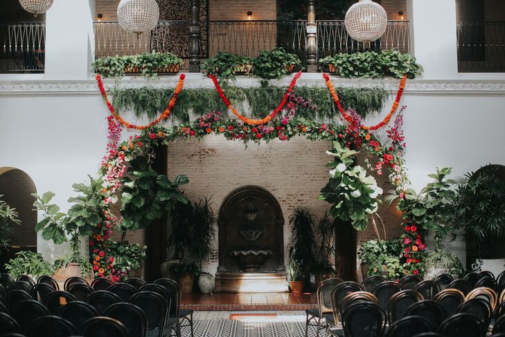 Unique Ceremony Setting at Ebell Long Beach in California