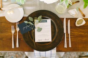 Eucalyptus-Accented Rustic Place Settings