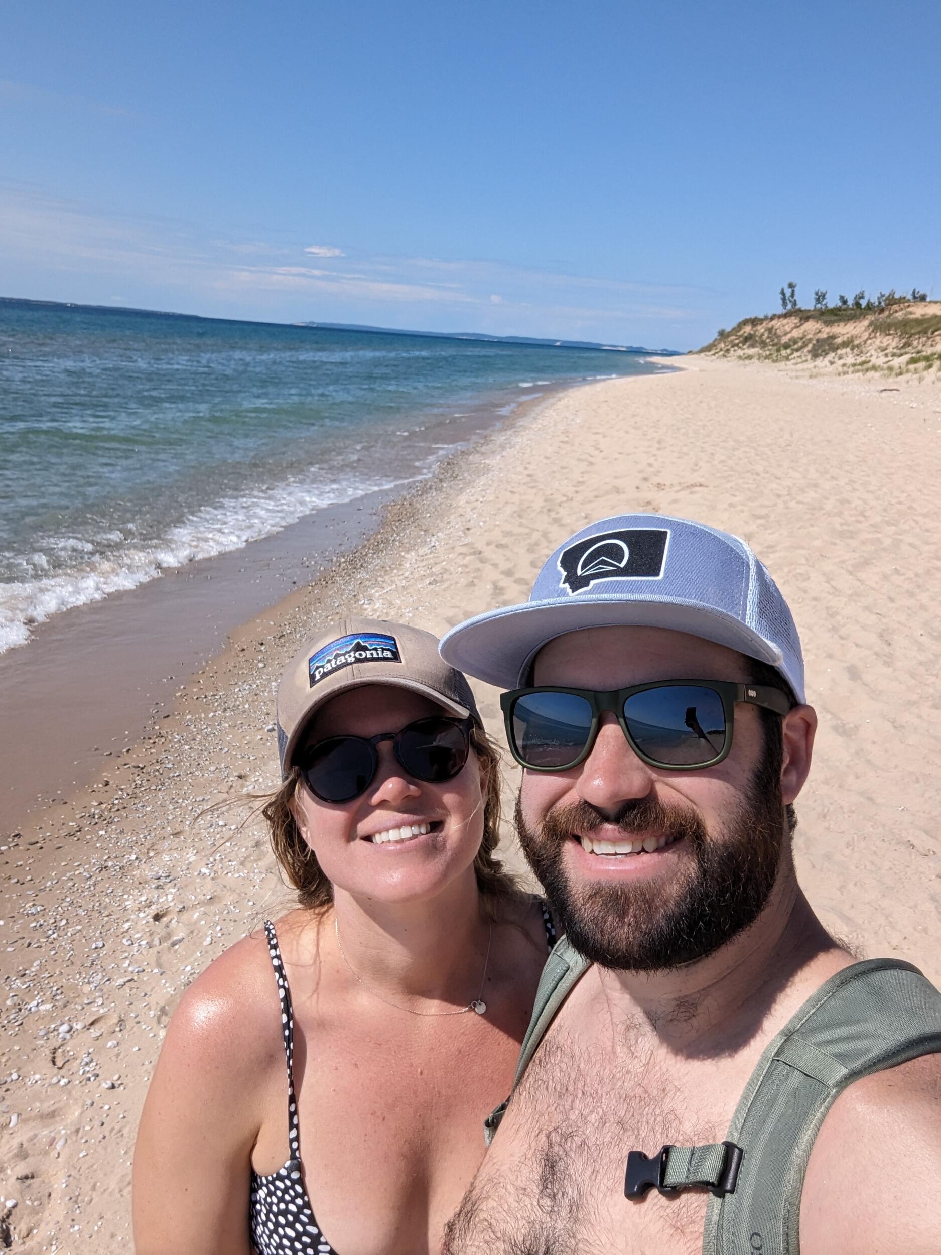 Ben took Janelle home to Michigan for a 3 week tour of the west coast beaches and the UP. One stop along the way was Sleeping Bear Dunes National Lakeshore.
