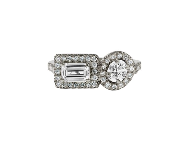 two stone diamond engagement ring