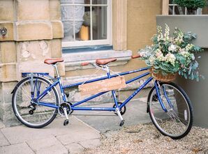 Blue Tandem Bicycle Welcome Display