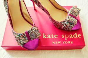 Sparkly Kate Spade Heels for the Bride
