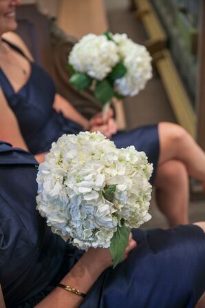 White Bouquets of Hydrangeas