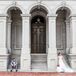 Bride and Groom at Cathedral of Sacred Heart
