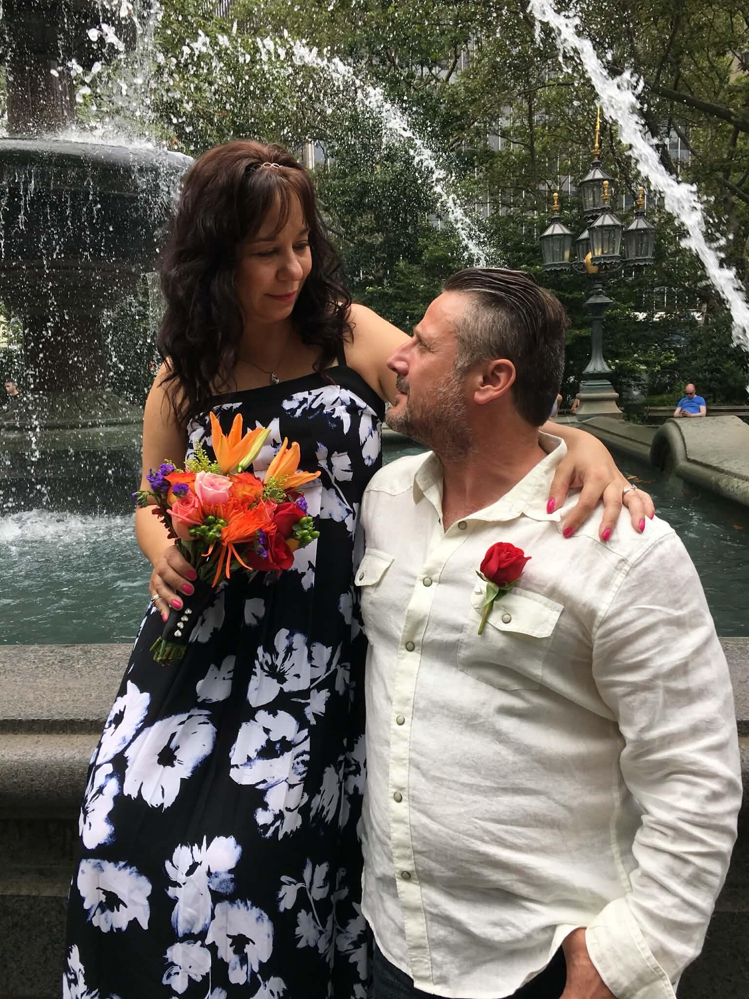 Our wedding day, City Hall, NYC