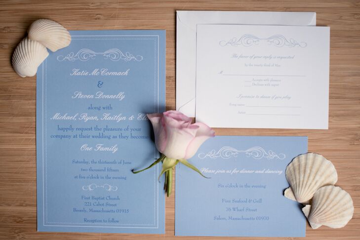 Traditional Blue Wedding Invitations