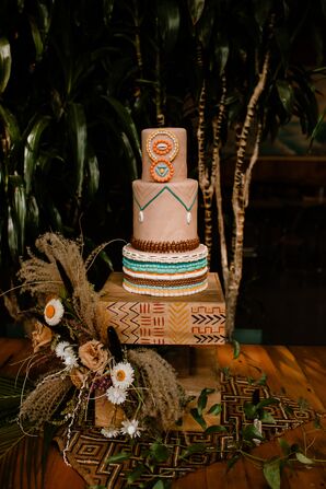 Vegan Wedding Cake Inspired by an African Sunset