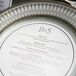 Circular Personalized Menu Cards in Silver and Black