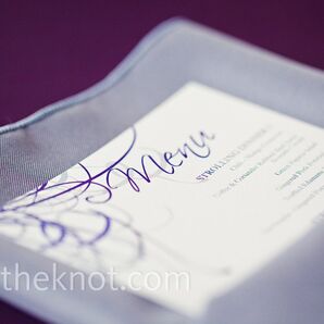 Purple and Gray Menu Cards