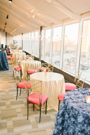 Glam Gold Sequined Cocktail Table Linens