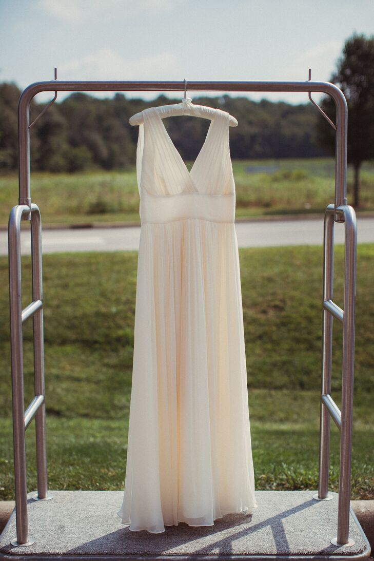 Long Simple Ivory Wedding Dress