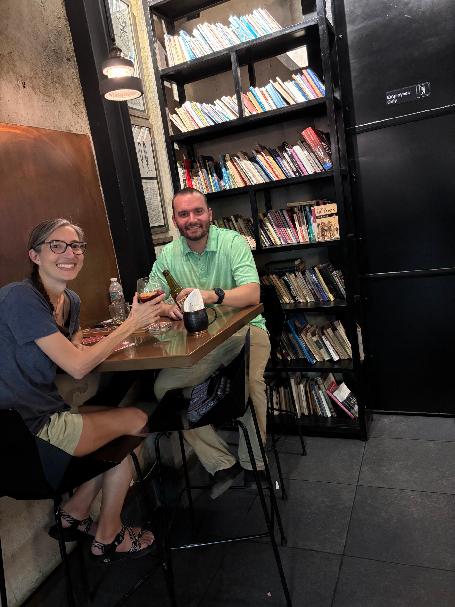 One of our favorite activities: coffee shop cribbage.