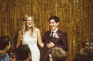 Bohemian Couple Giving Speech at Reception